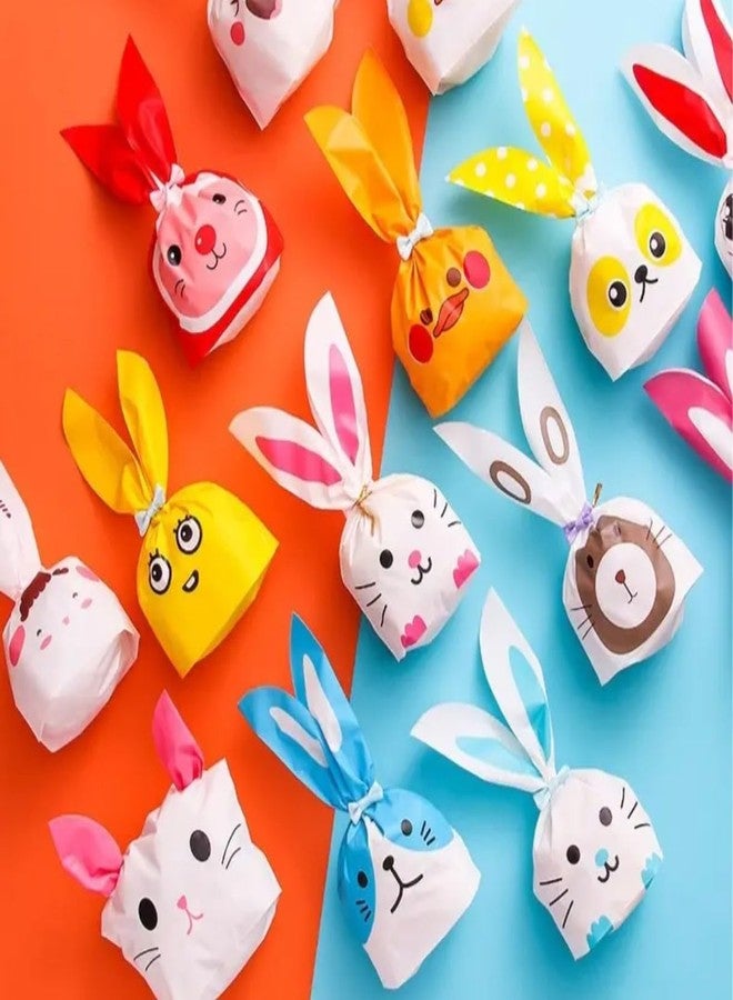 VRB Dec 50 Pcs Return Gift Bags - Potli Bags, Return Gift Bags for Kids Birthday - Gift Packing Bags - Goodie Bag for Return gifts - goodie bags - gift pouches for return gifts - guddy bags for return gifts (50 Pcs Rabbit Multicolor Tie Potli Mix) - Image 4